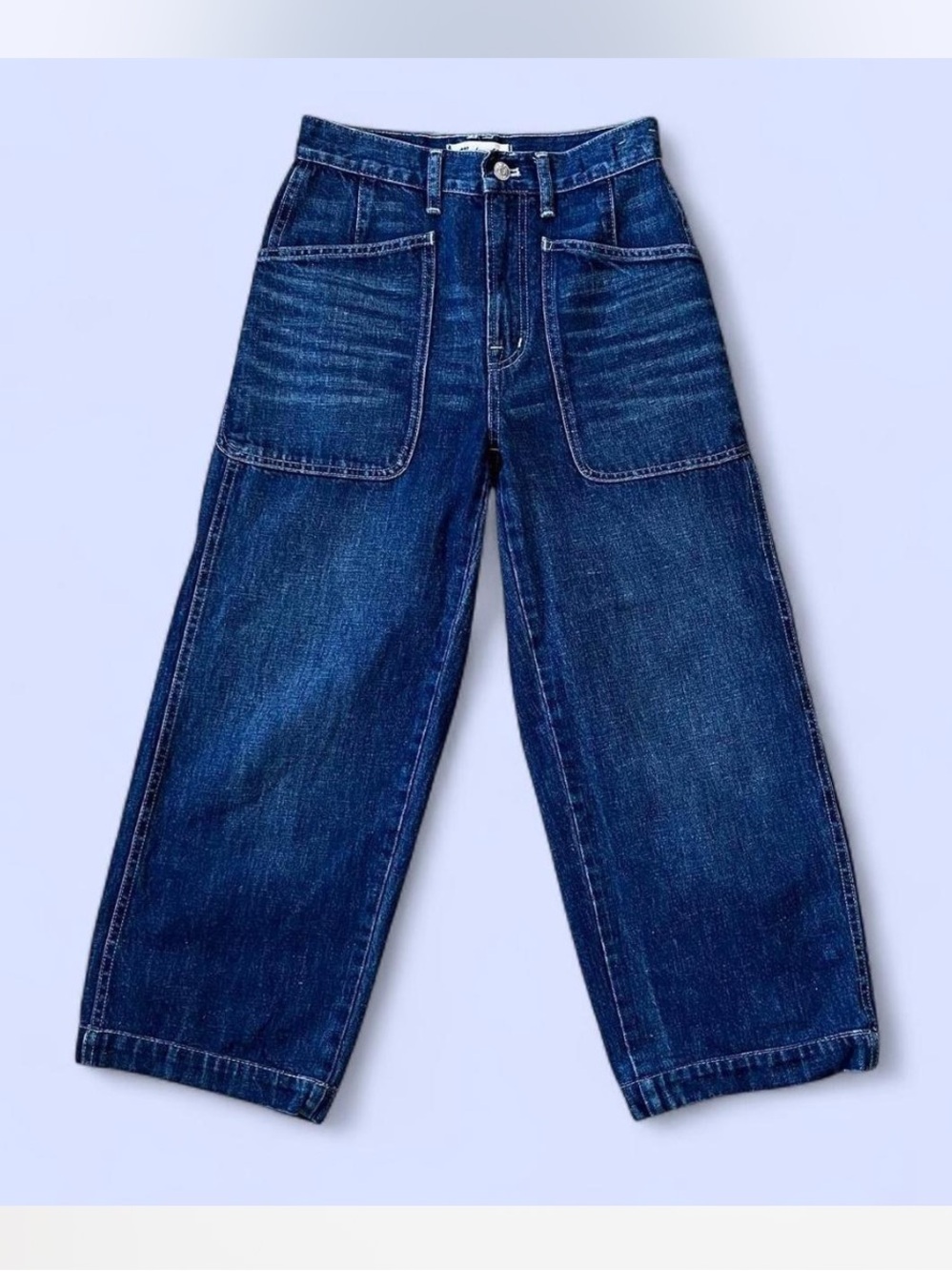 Madewell Dark Indigo Wide-Leg Flare Jeans